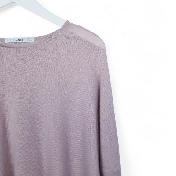 Subtle Luxury 100% Cashmere Sweater Easy Fit Carnation - Size S/M - Picture 5 of 7